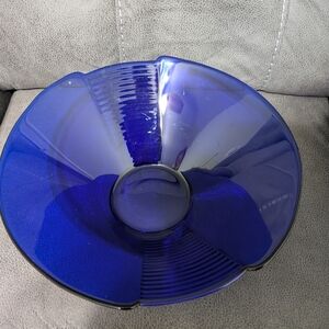 Elegant  Cobalt Blue Glass Bowl